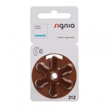 باتری سمعک زیمنس شماره 312 بسته 6 عددی